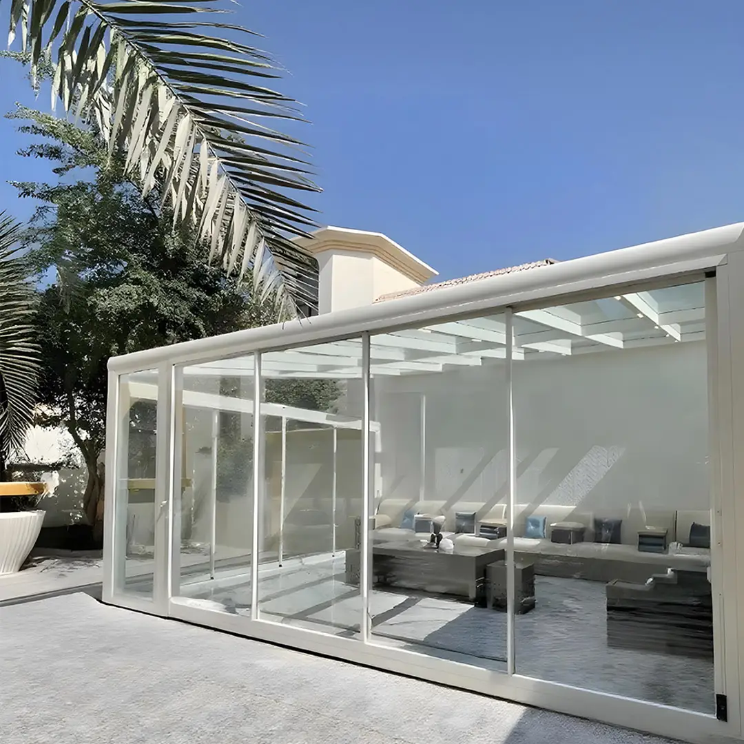 Fixed Glass Roof Pergola